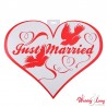 Karton Herz "Just Married" gross