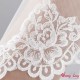 Schleier 2-stufig 150cm, Spitzensaum, ivory und weiss