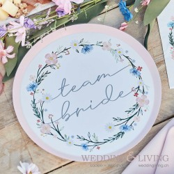 Pappteller  Team Bride floral, bojo