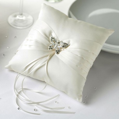 Ringkissen "Elegant Butterfly" crème