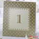 Tisch Nummern 1-12  "Chic Boutique", gold-crème