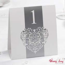 Tisch Nummern 1-12 "Vintage Romance"