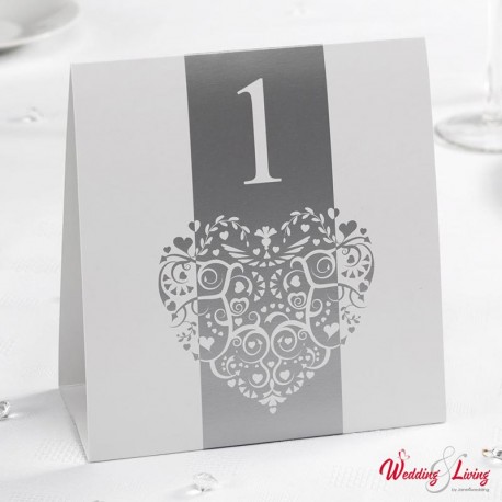 Tisch Nummern 1-12 "Vintage Romance"