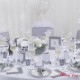 Platzkarten "Chic Boutique" weiss-silber und crème-gold