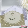 Platzkarten "Chic Boutique" weiss-silber und crème-gold
