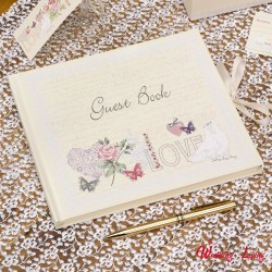 Gästebuch With Love, pastelfarben