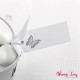 Papier Anhänger-Etiketten Schmetterling, weiss