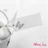 Papier Anhänger-Etiketten "Schmetterling" weiss