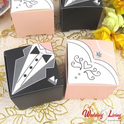 Kartonage  Geschenkbox "Sie und Er" kubisch